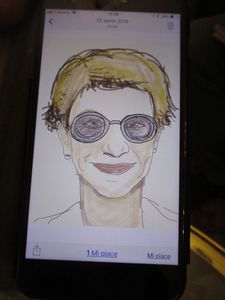 Paolo Virzì sketch for Helen Mirren's look as Ella